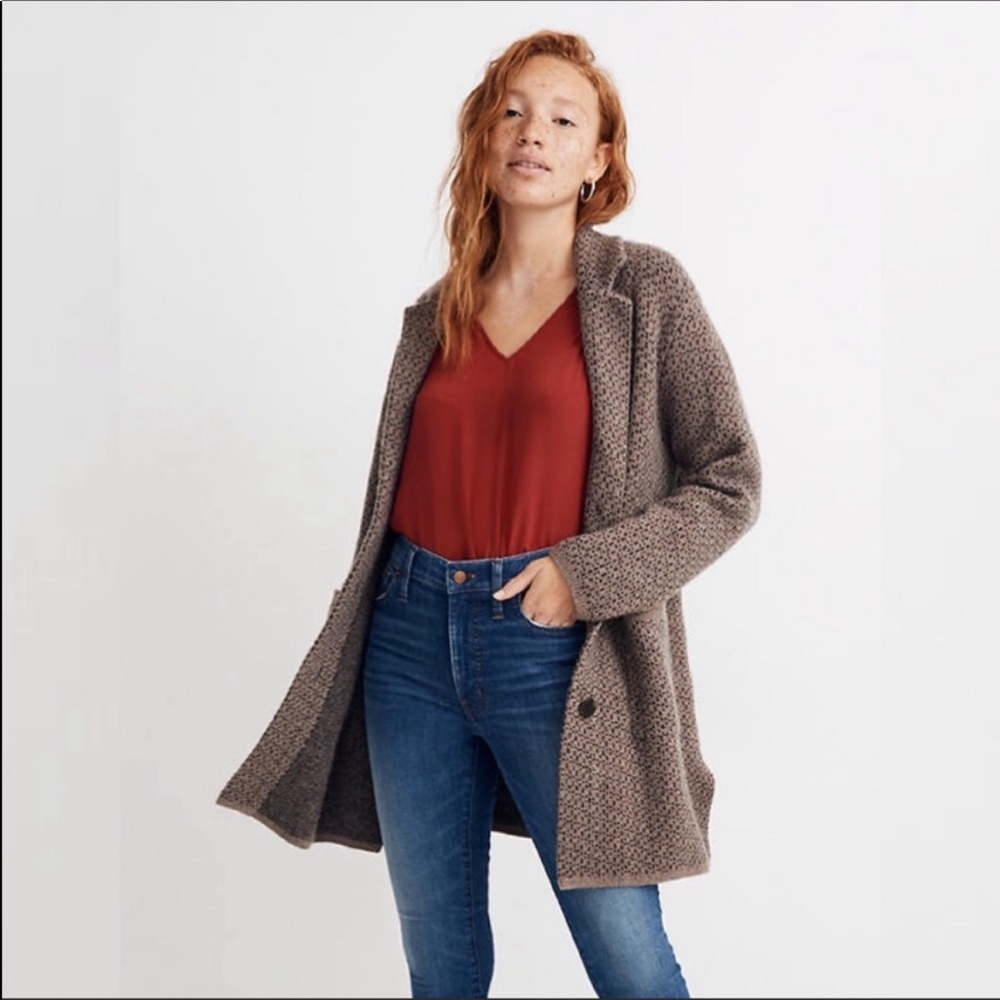 Madewell Bird’s-Eye Coziest Yarn Sweater Coat